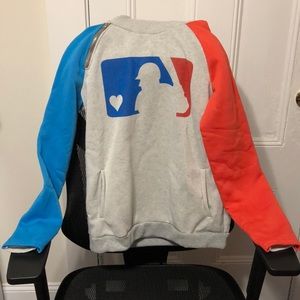 Light Red and Light Blue Women Hoodie